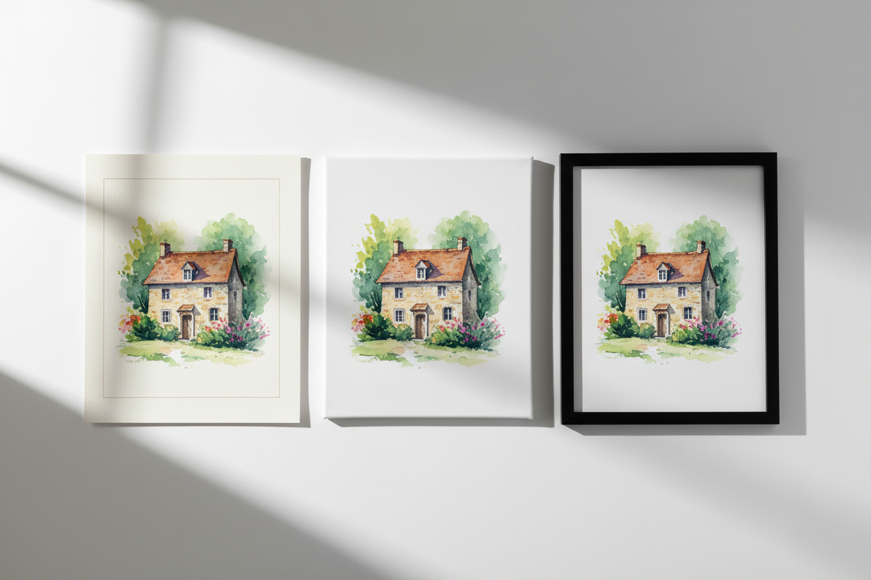 Canvas vs. Framed Canvas vs. Museum Paper: Which Should You Choose for Your Custom Portrait?