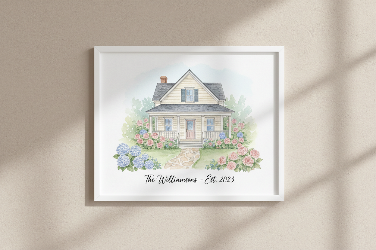 Custom Watercolor House Portraits: Turn Your Home Into a Work of Art