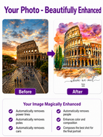 Example showing a photo enhanced into a custom place portrait