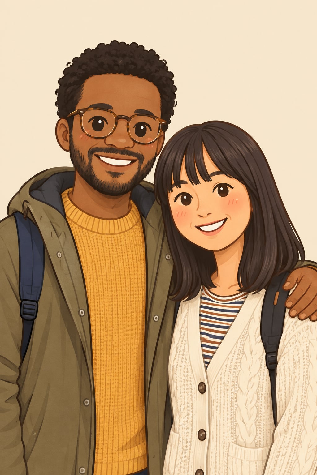 Cartoon Portrait sample in With faces